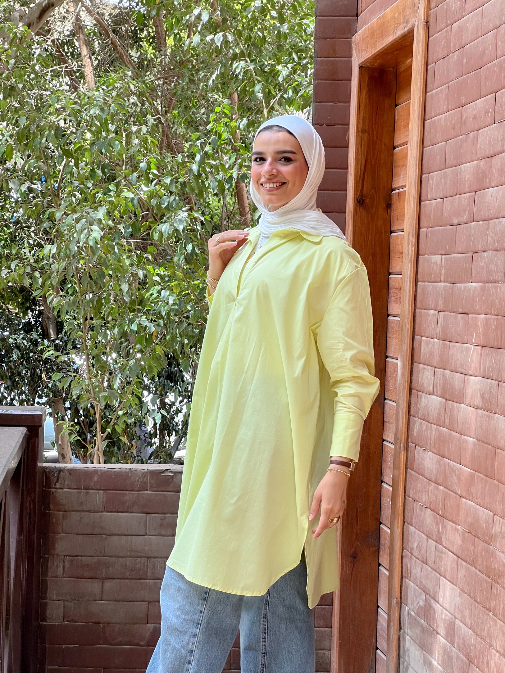 Oversized shirt - yellow