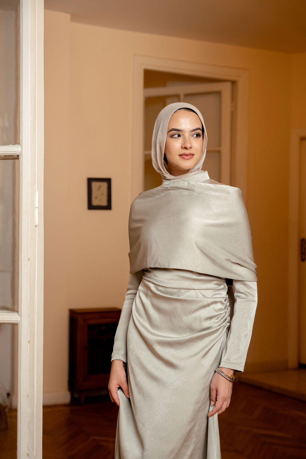 Royal Cape Dress - Mint