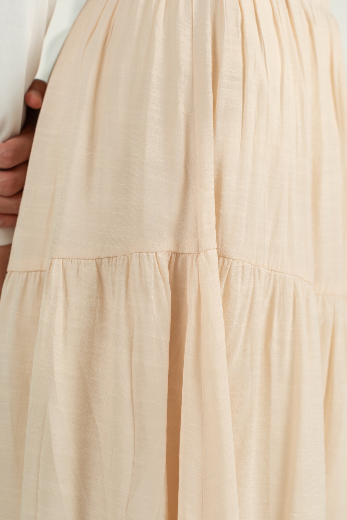 Soft Flow Maxi Skirt -Beige