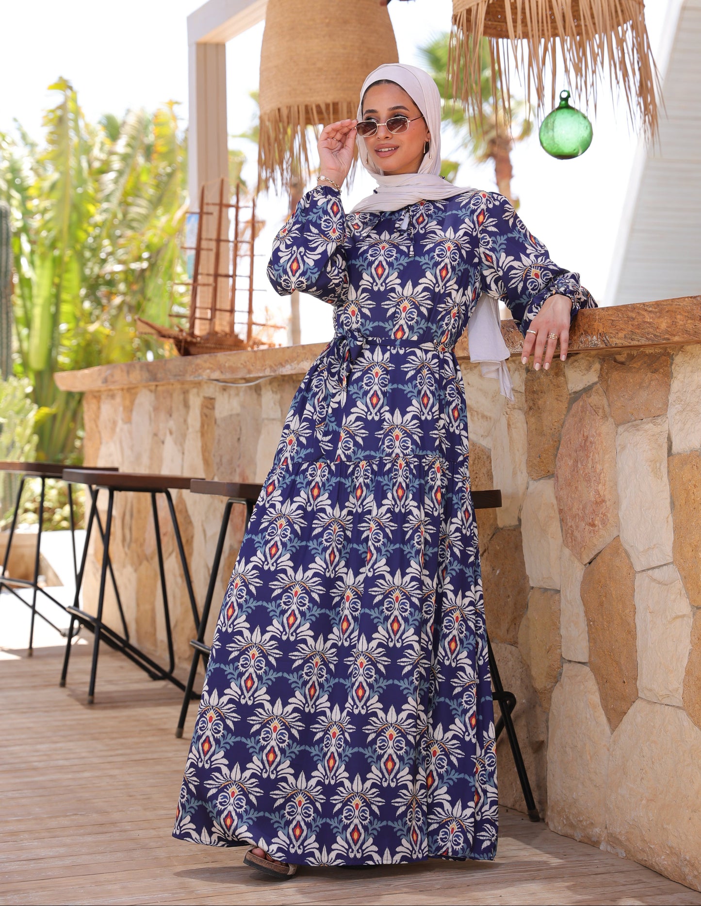 فستان ساتان منسدل - نيفي 