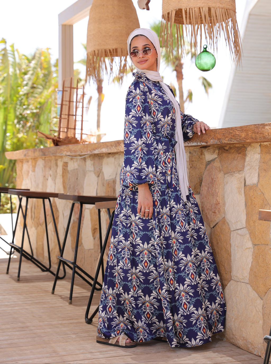 Flowy Satin Dress - Nevy