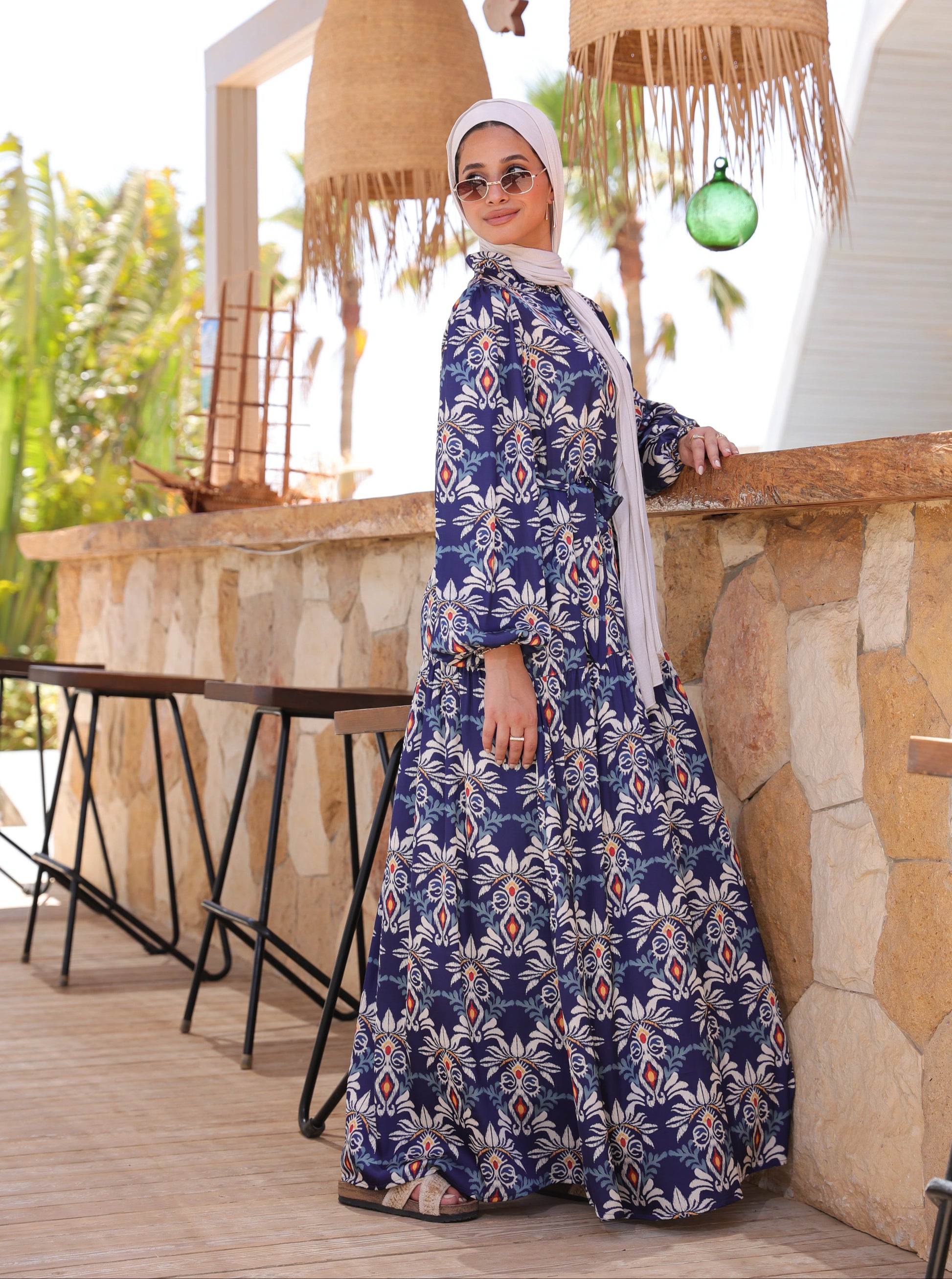 Flowy Satin Dress - Nevy