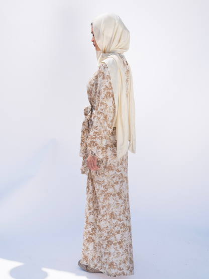 Spring Whisper Dress-Brown