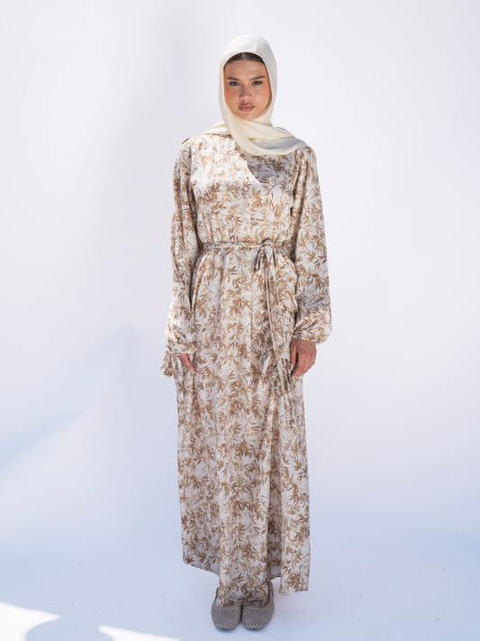 Spring Whisper Dress-Brown