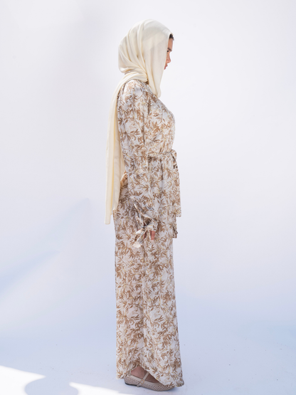 Spring Whisper Dress-Brown