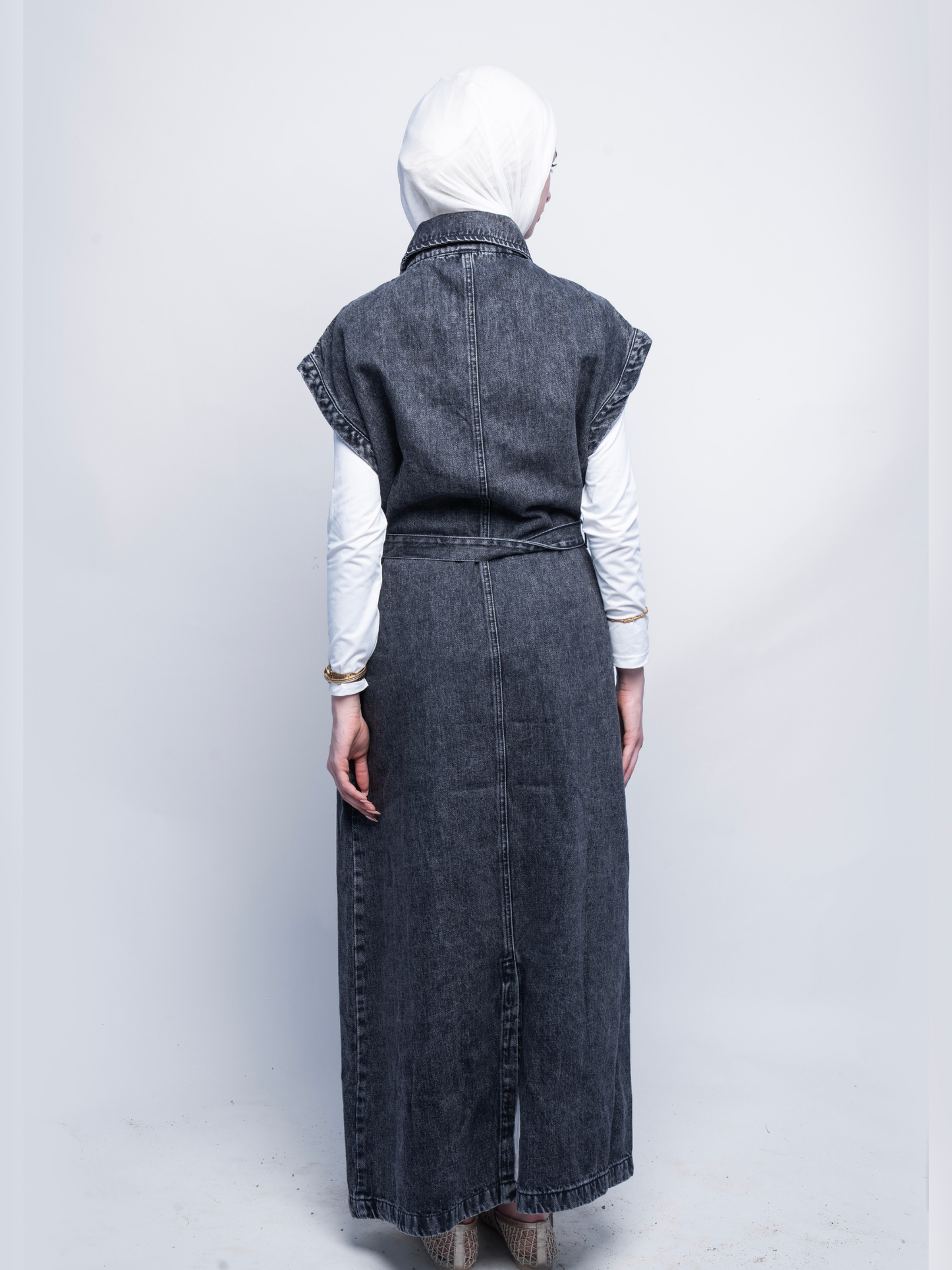 Denim Dress-Black
