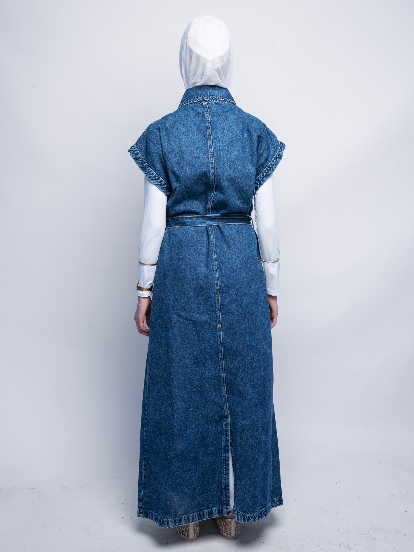 Denim Dress-Blue