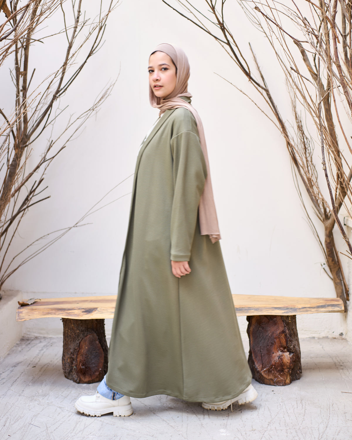 Basic Cardigan-Olive