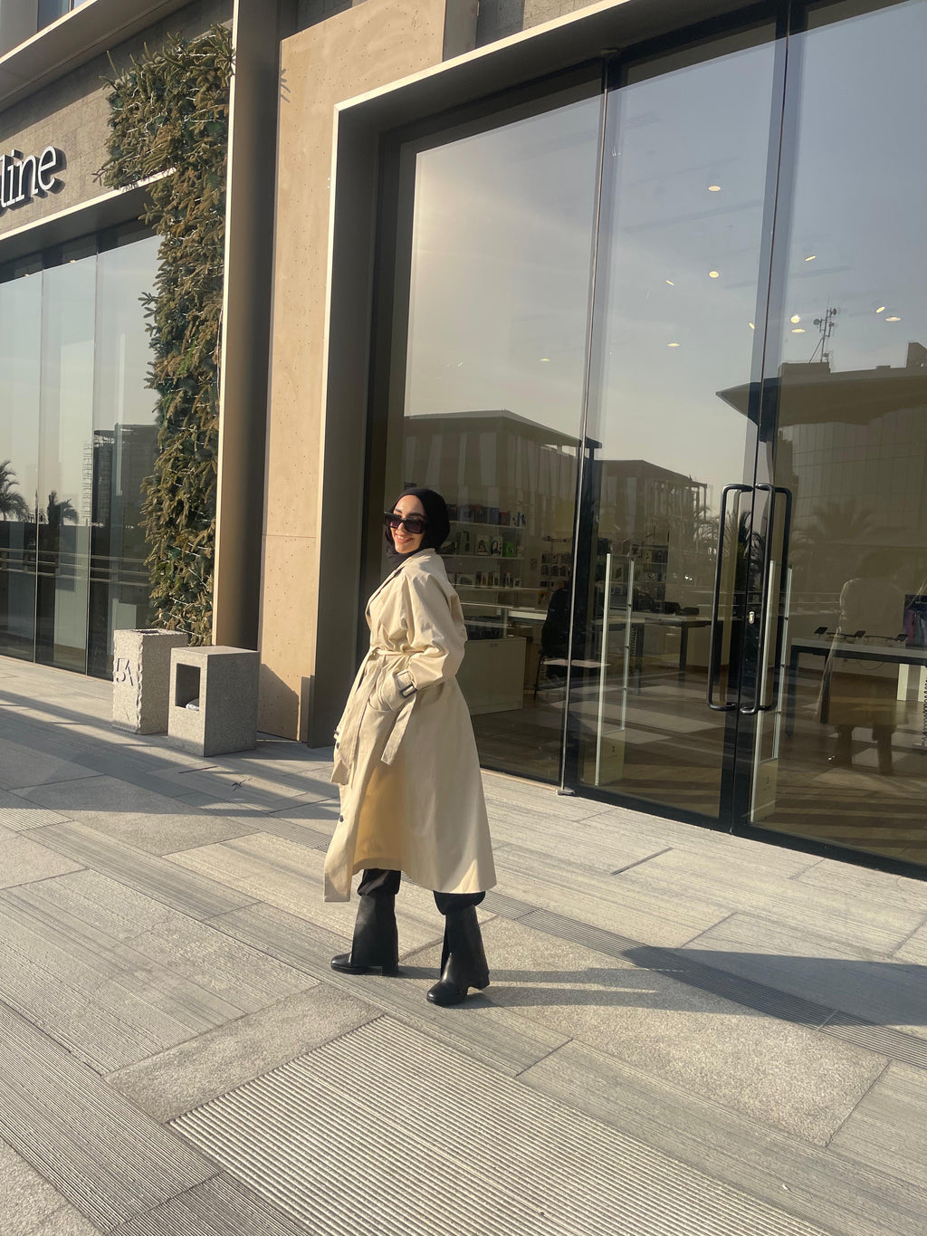 Gabardine Trench coat- Beige