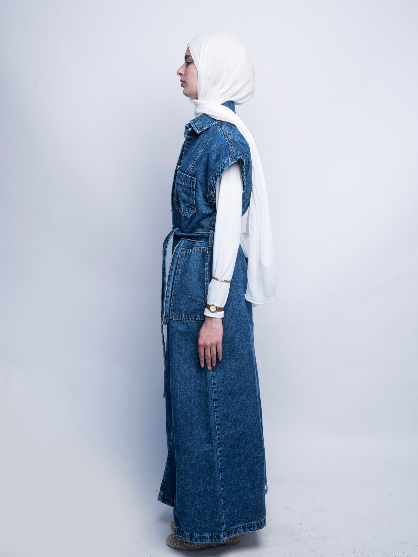 Denim Dress-Blue