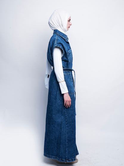 Denim Dress-Blue