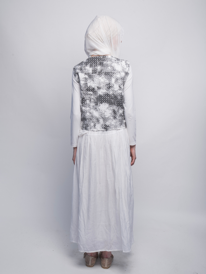 Cloud Tweed vest-Black