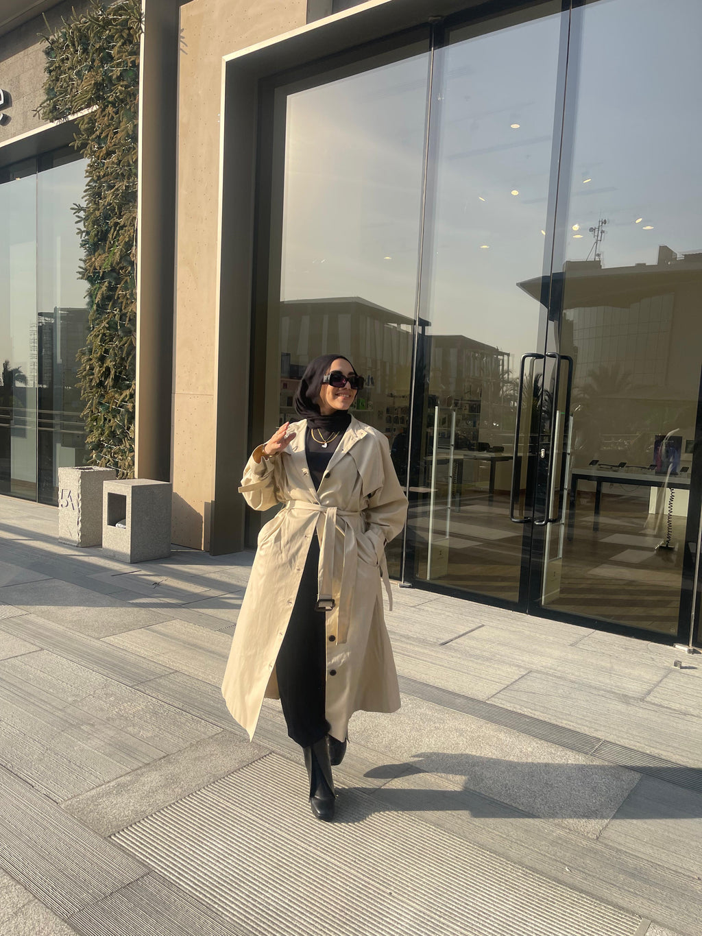 Gabardine Trench coat- Beige