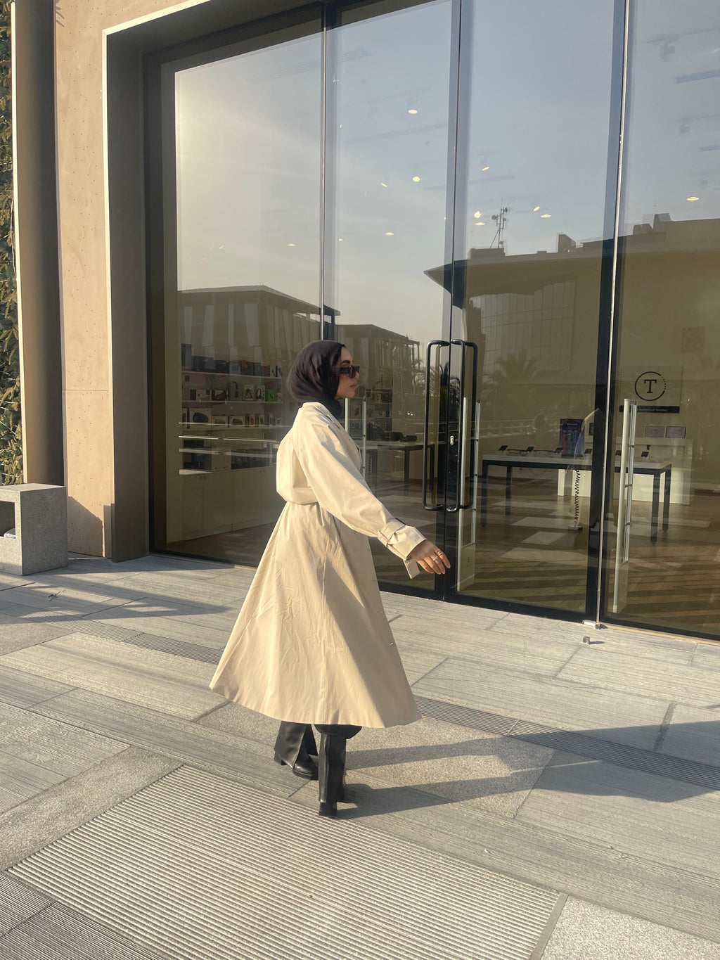 Gabardine Trench coat- Beige