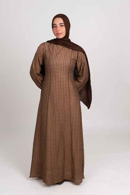 Dots Dress-Brown