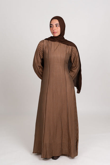 Dots Dress-Brown