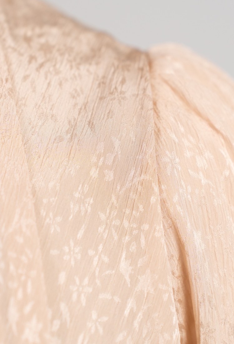 printed chiffon blouse - Beige