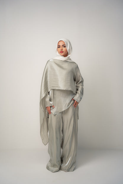 Draped Shimmer Set- Mint