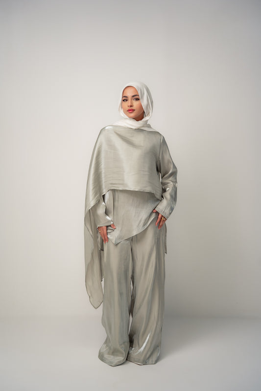 Draped Shimmer Set- Mint