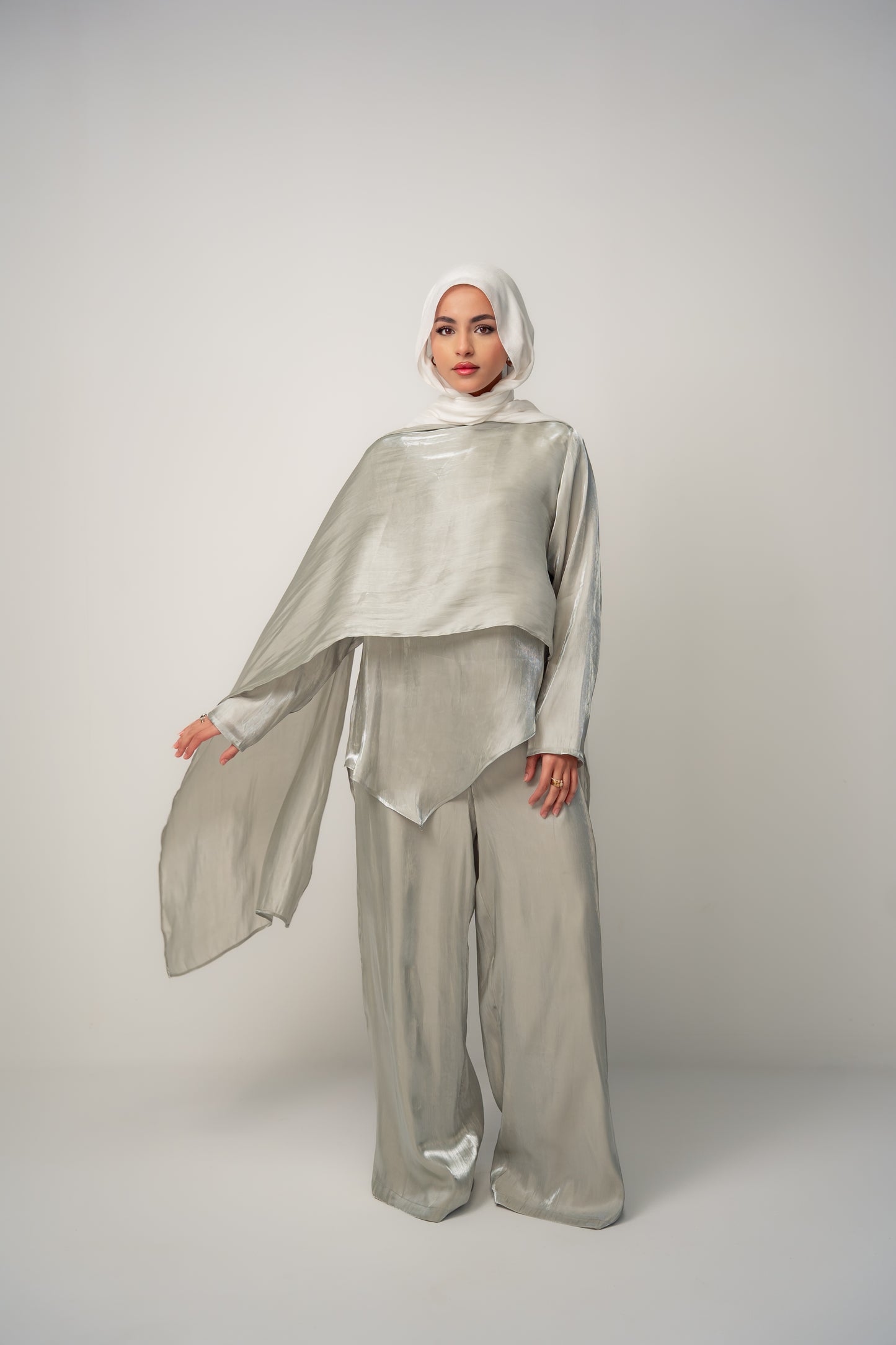 Draped Shimmer Set- Mint