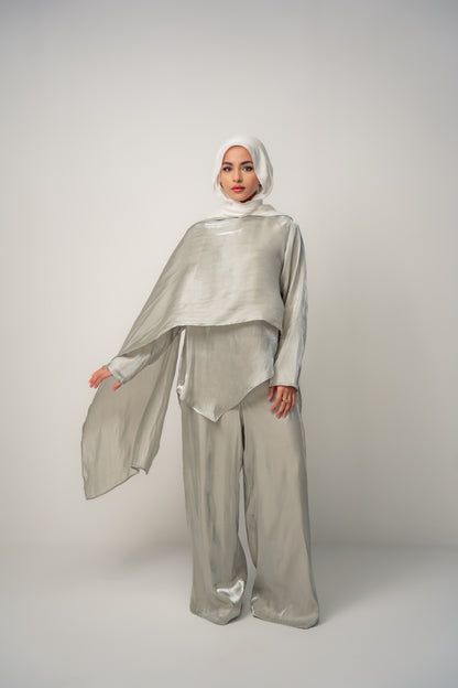 Draped Shimmer Set- Mint