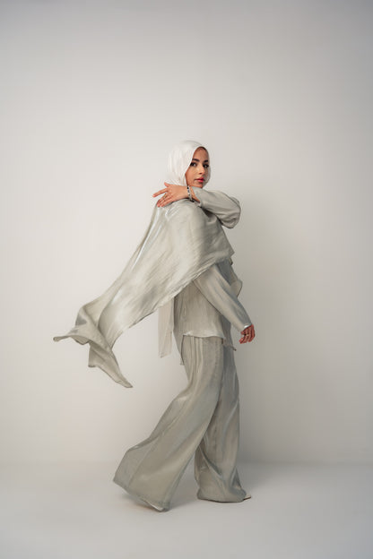 Draped Shimmer Set- Mint