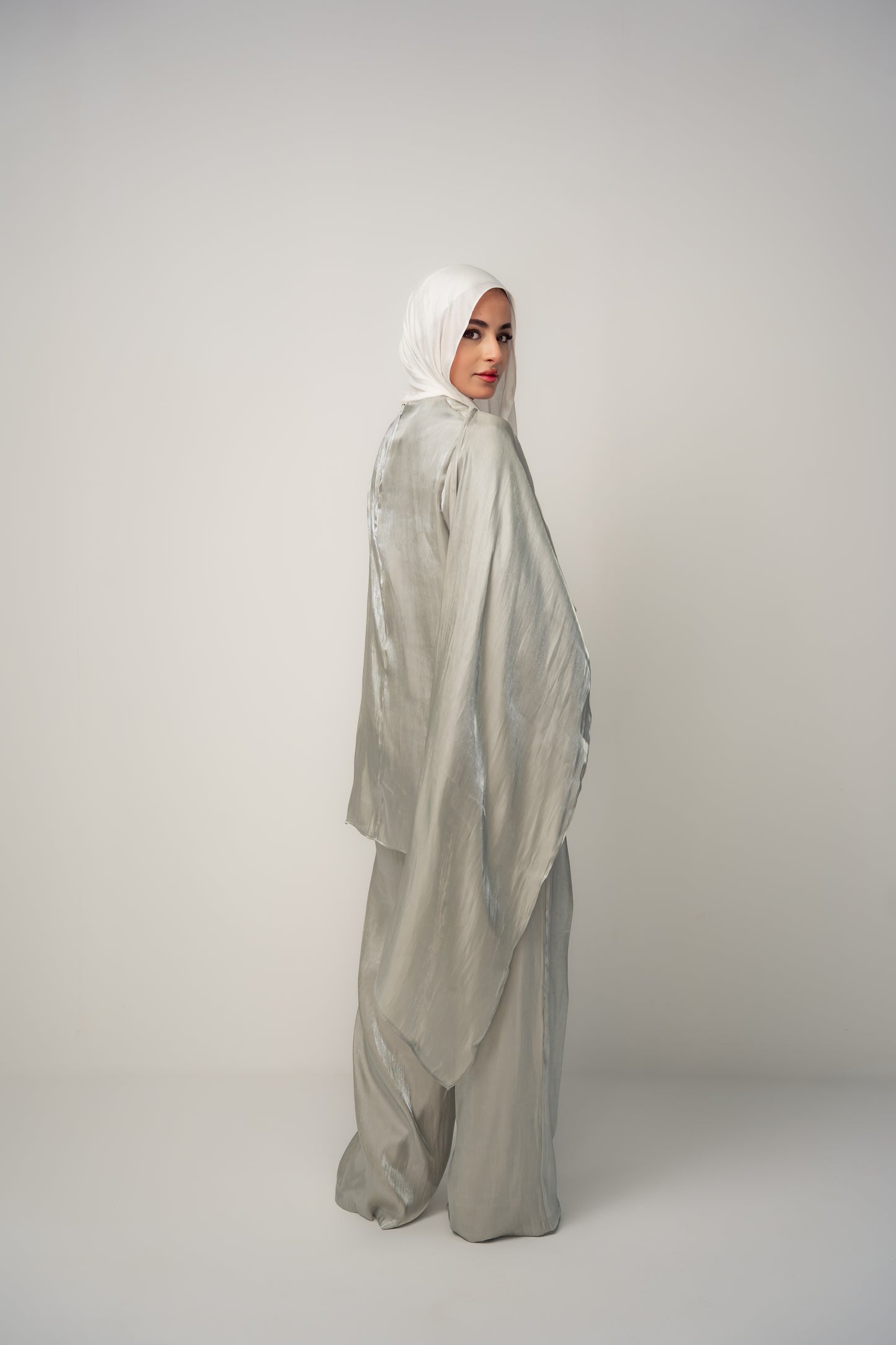 Draped Shimmer Set- Mint