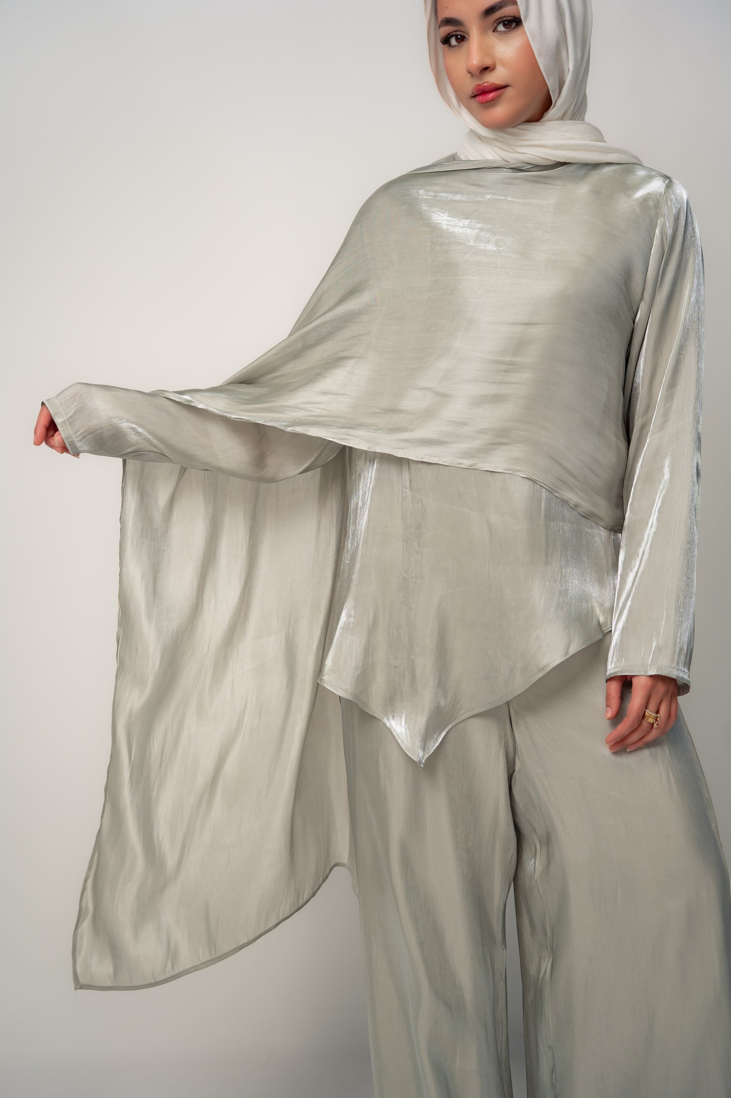 Draped Shimmer Set- Mint