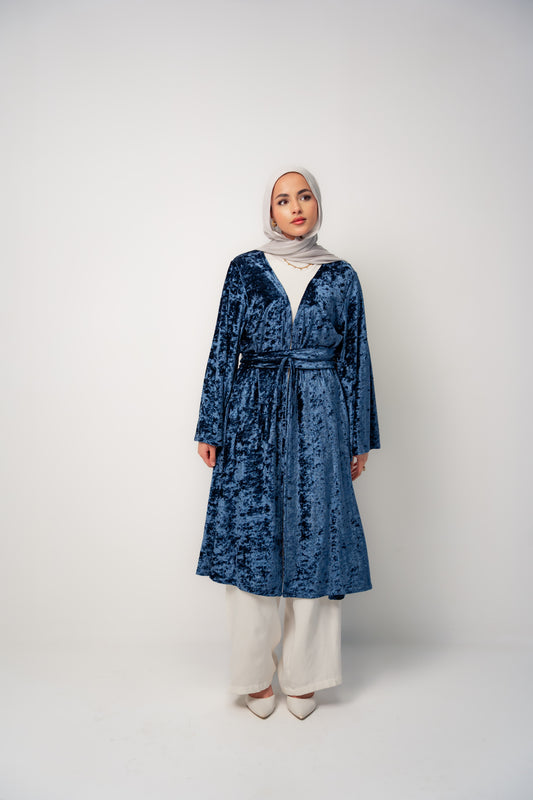 Velvet Kaftan- Blue