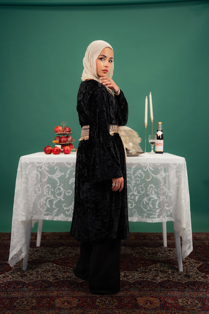 Velvet Kaftan- Black
