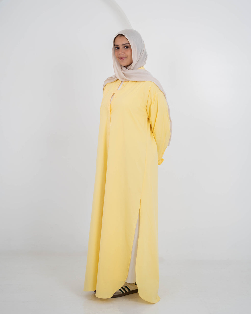 Double Side Slit  Shirt -yellow