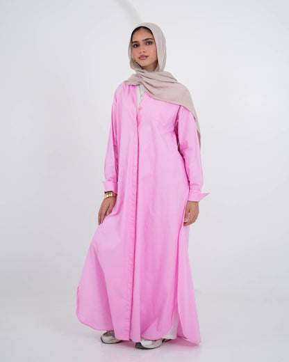 Double Side Slit  Shirt-Pink