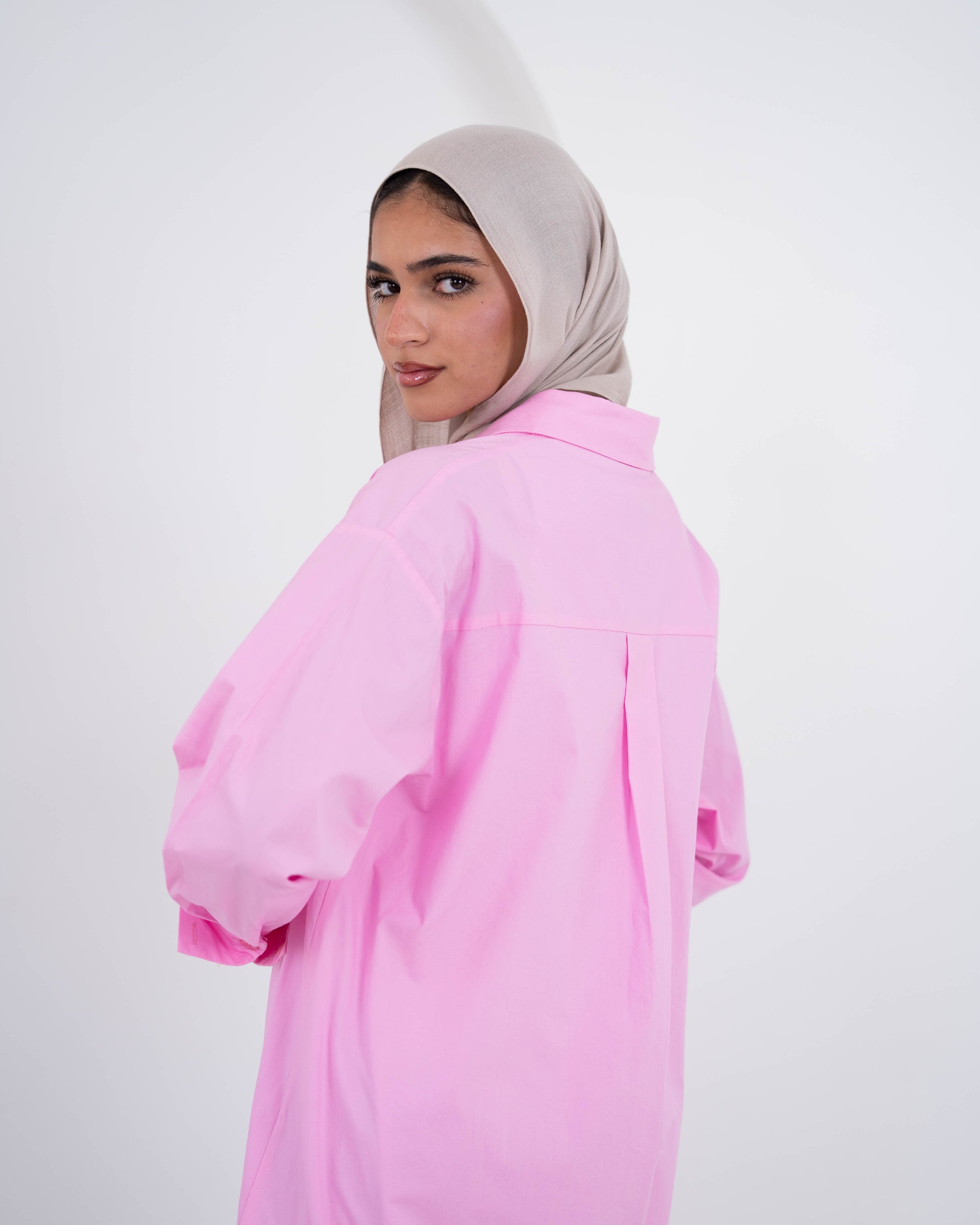 Double Side Slit  Shirt-Pink