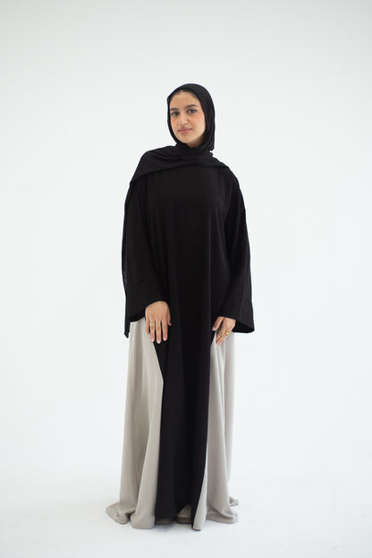 عباية كريب - أسود