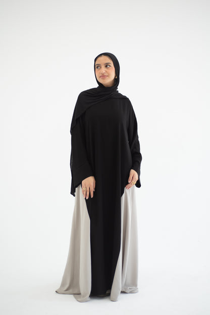 عباية كريب - أسود