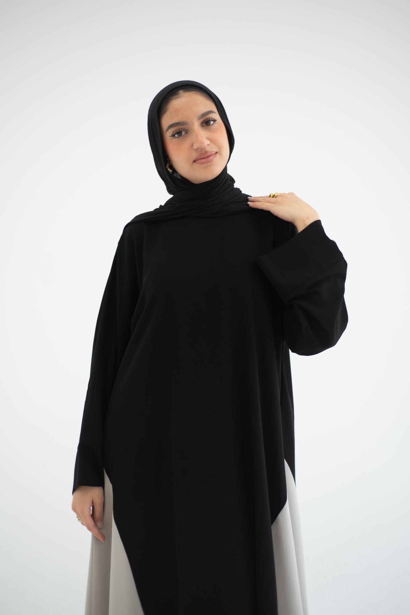 عباية كريب - أسود