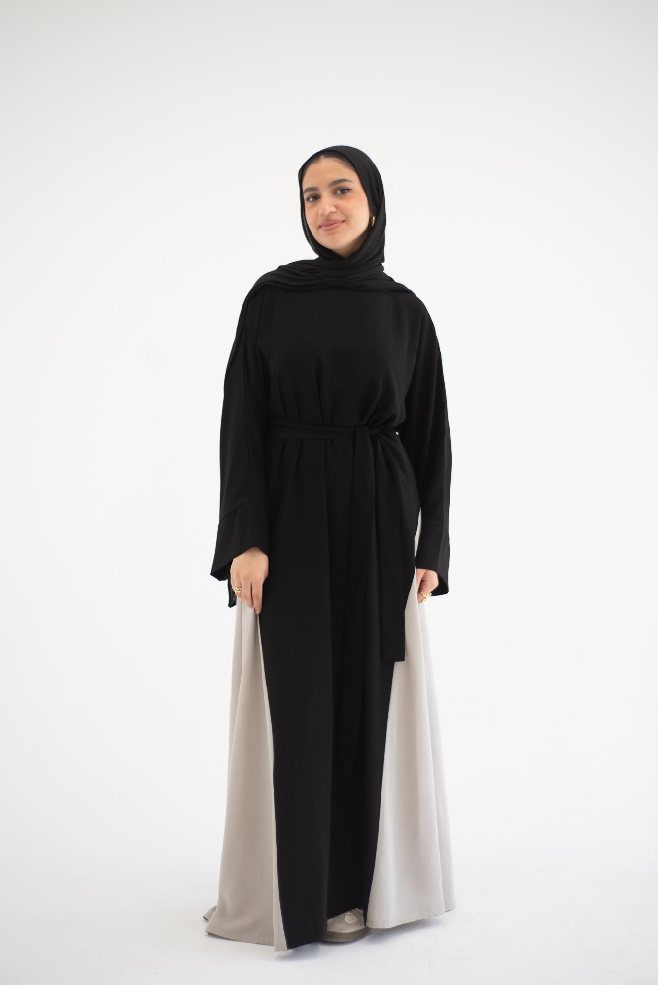 عباية كريب - أسود