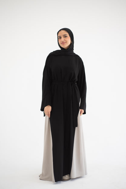 عباية كريب - أسود