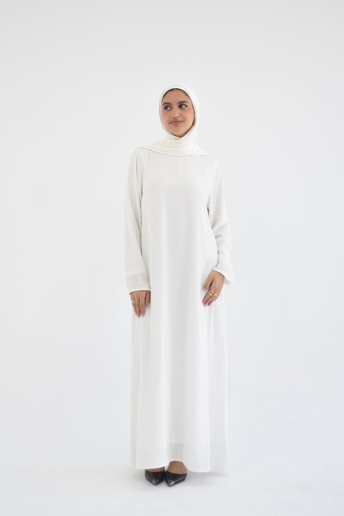 Basic Abaya -White