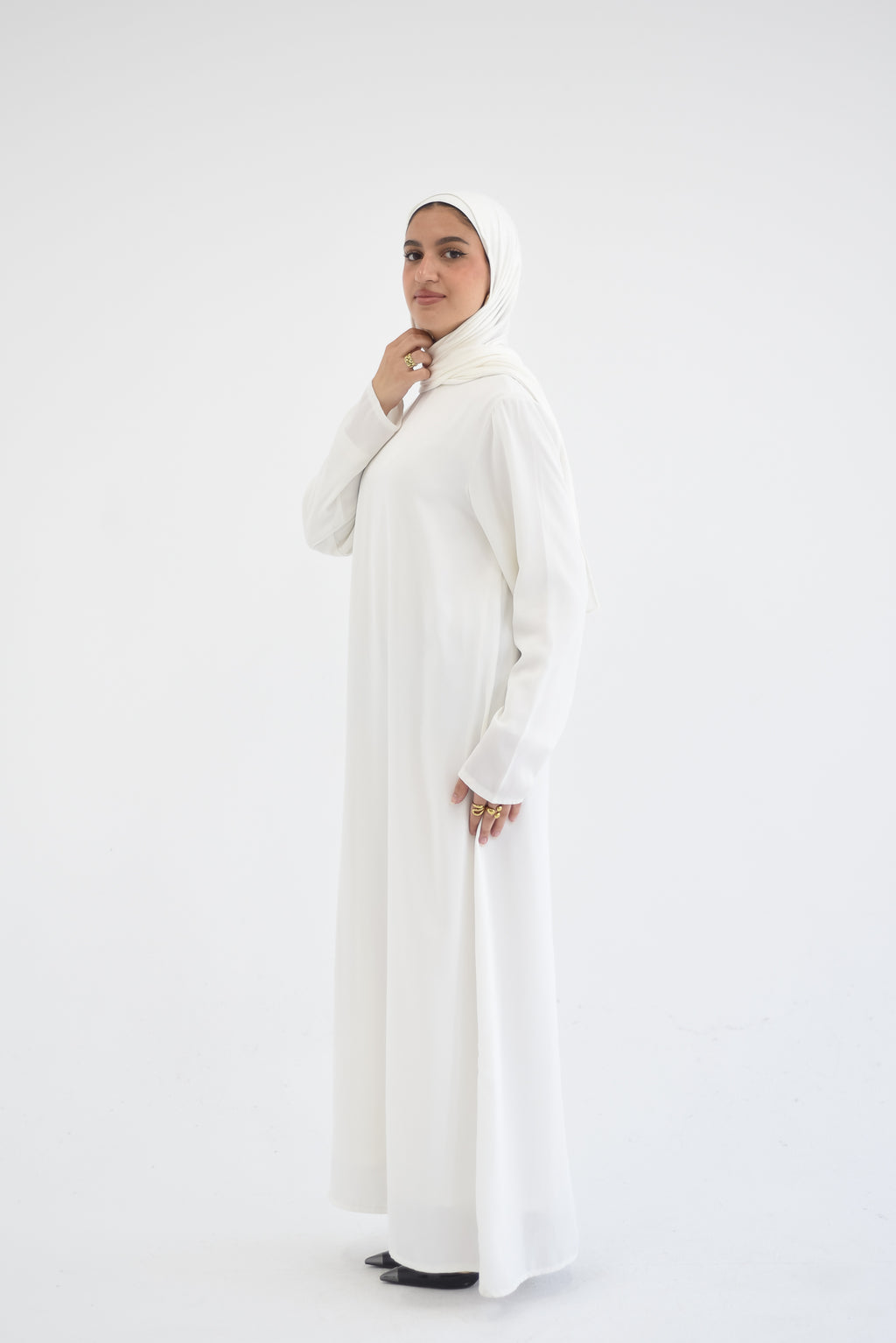 Basic Abaya -White