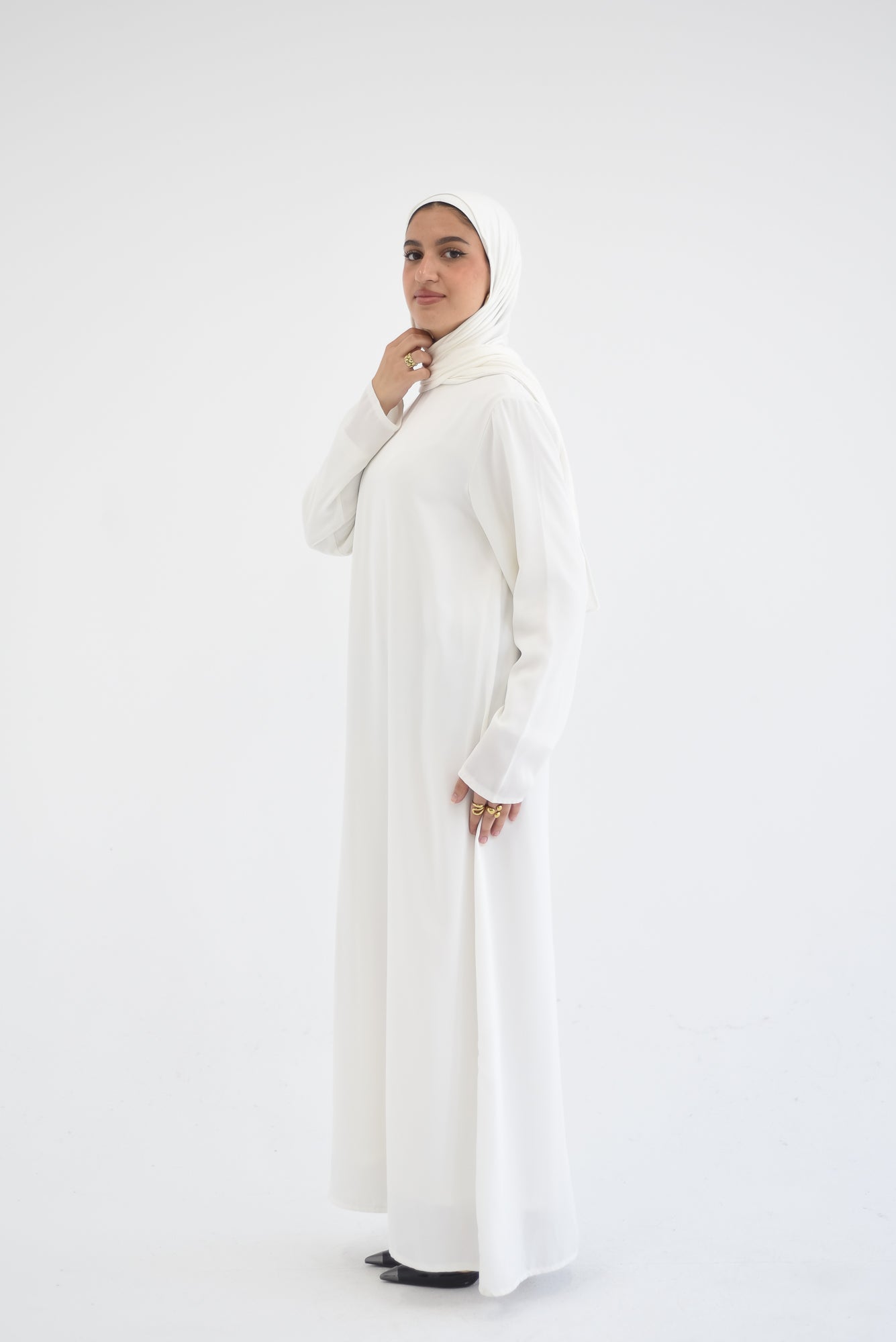 Basic Abaya -White