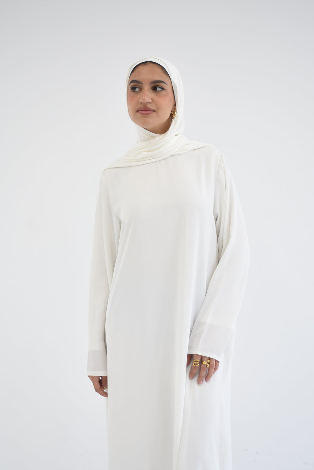 Basic Abaya -White