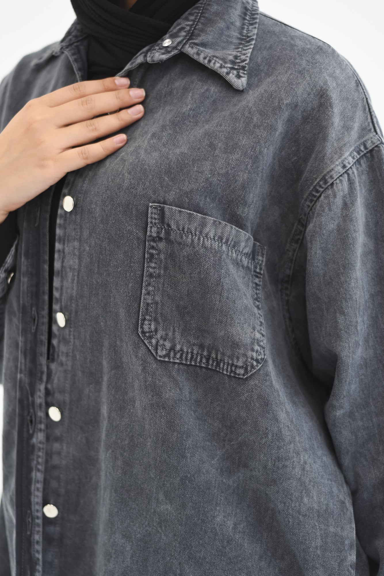 Denim Shirt - Black