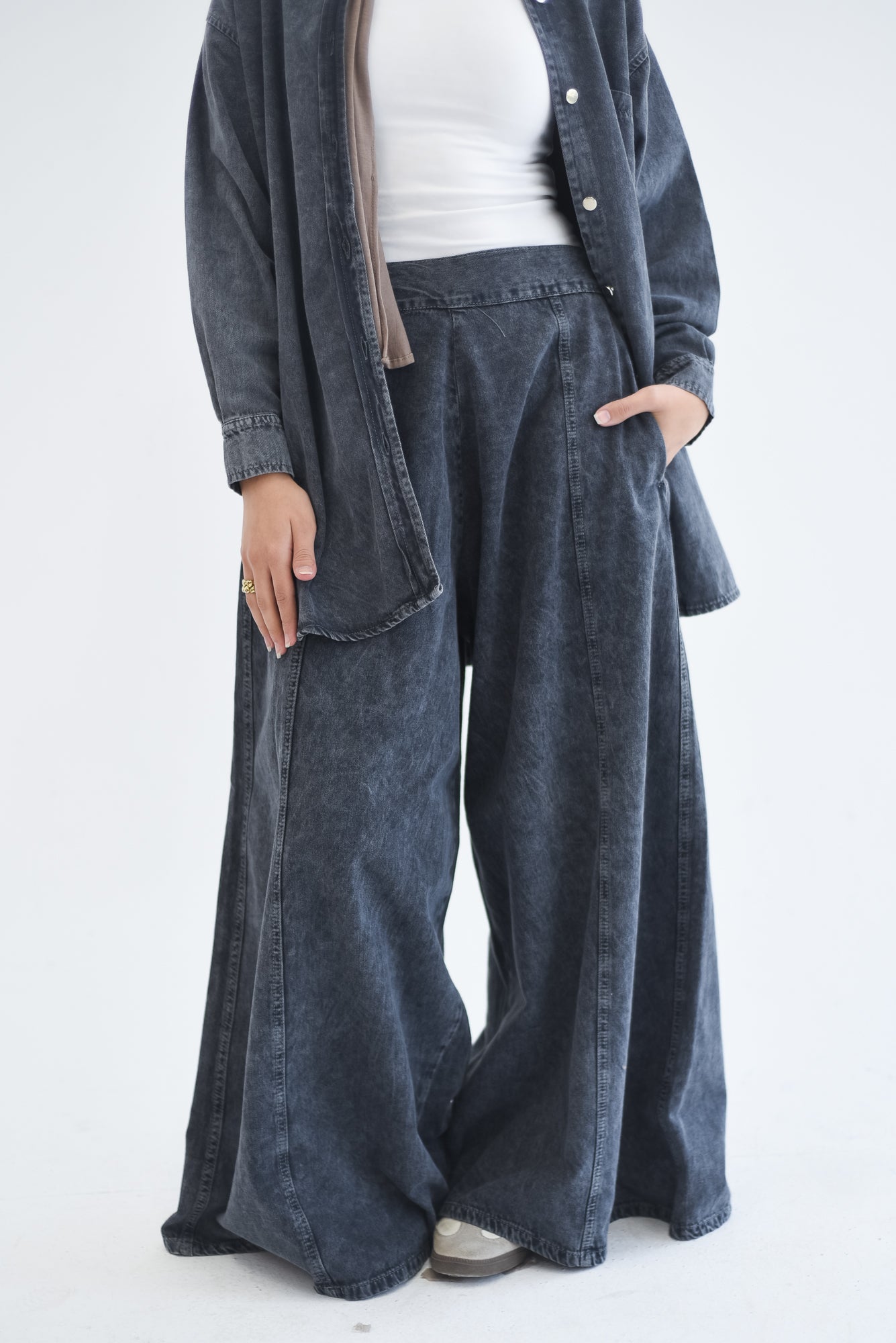 Denim Pants - Black