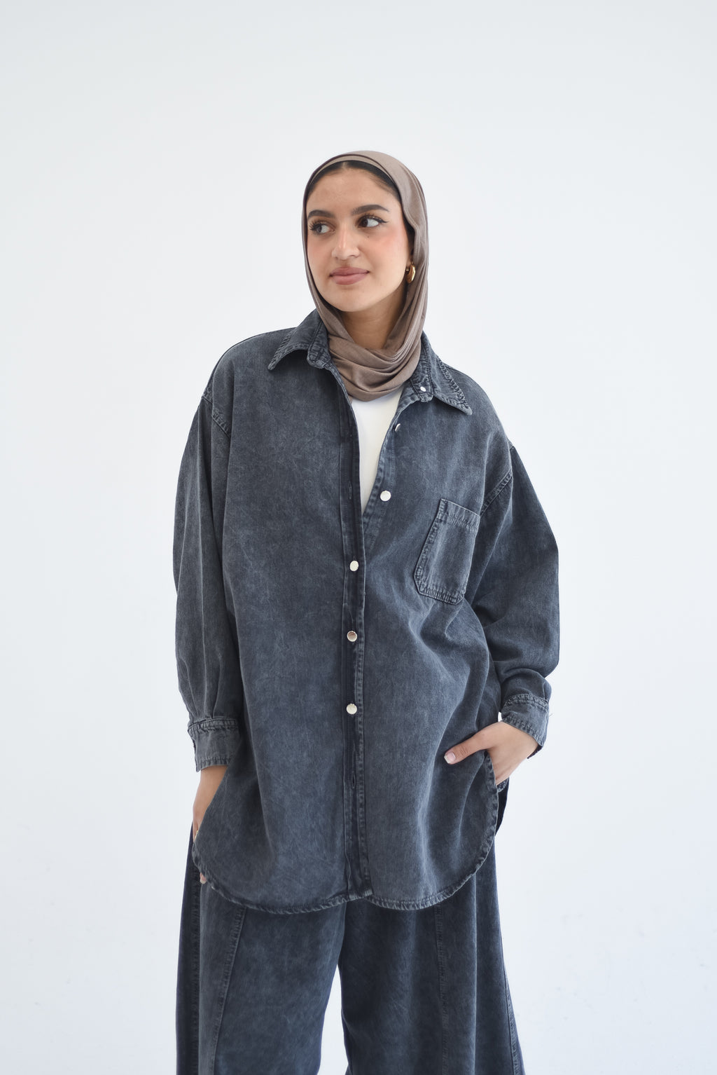 Denim Shirt - Black