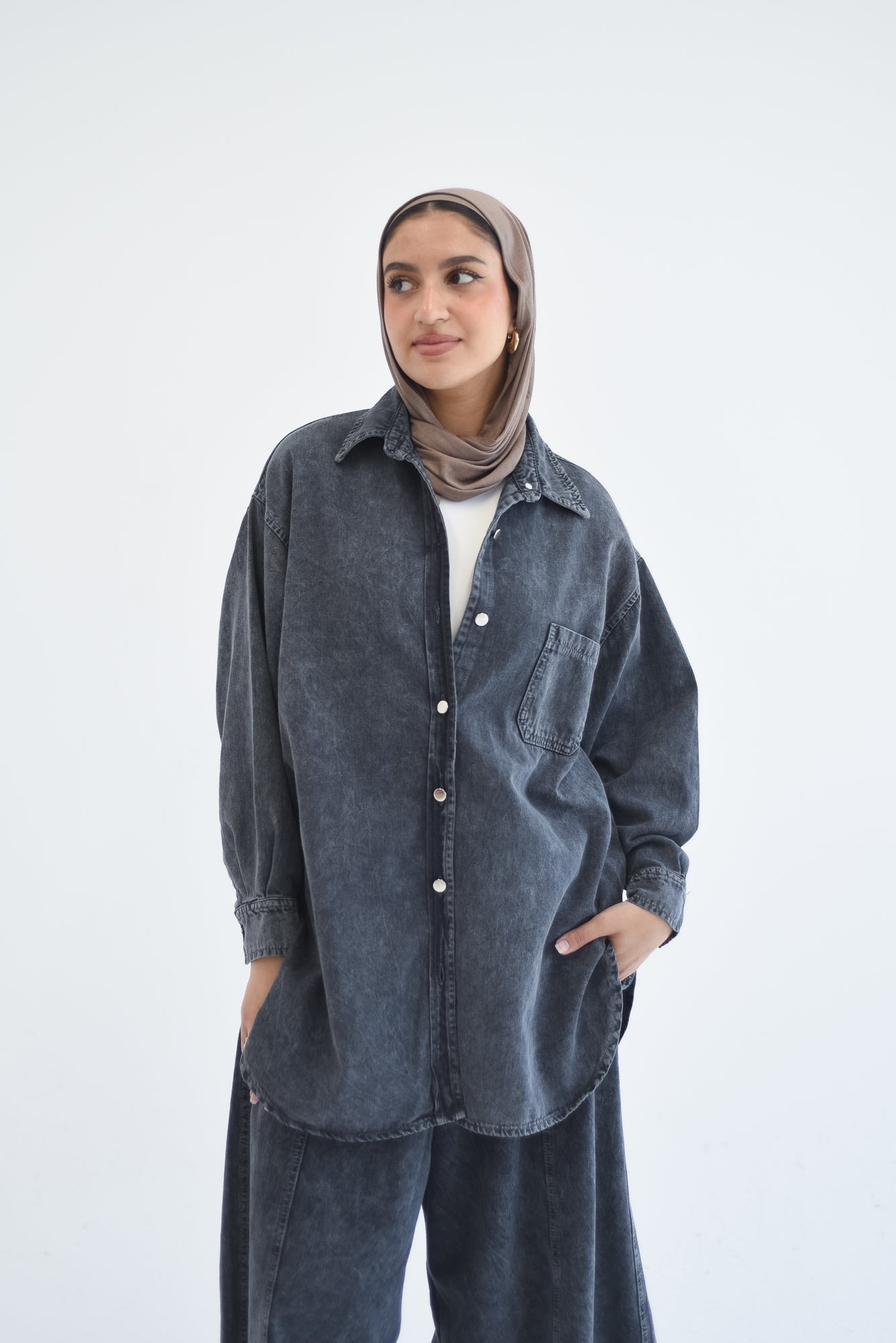 Denim Shirt - Black