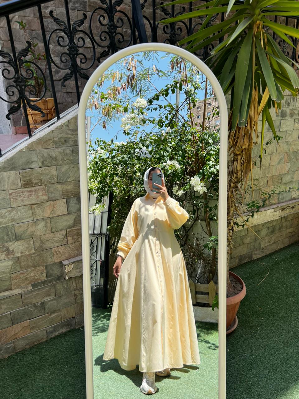 Stribed Dress-Yellow