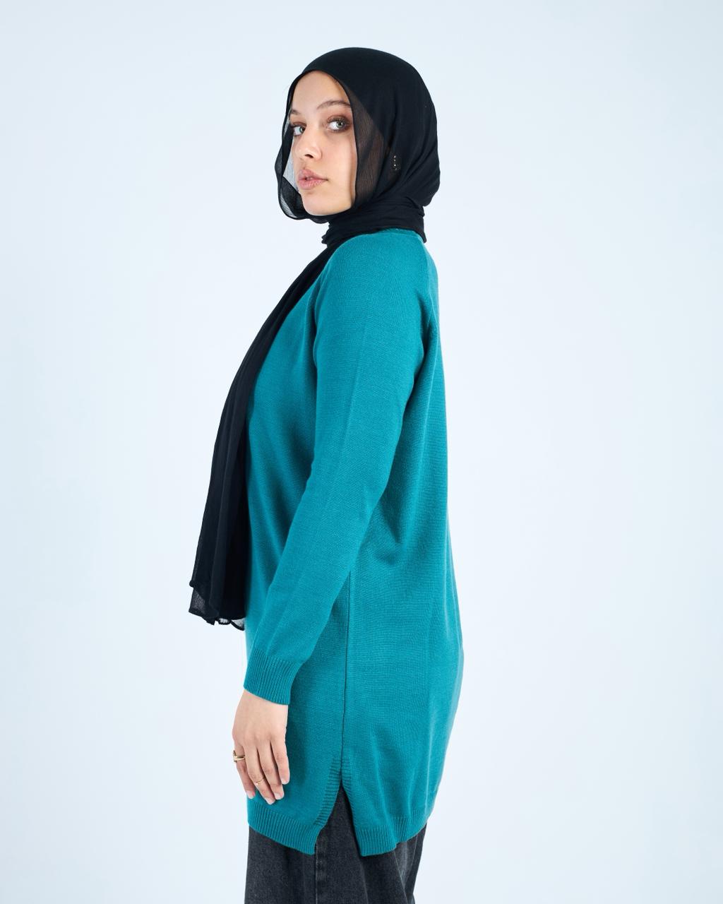 Long Basic Pullover- Teal