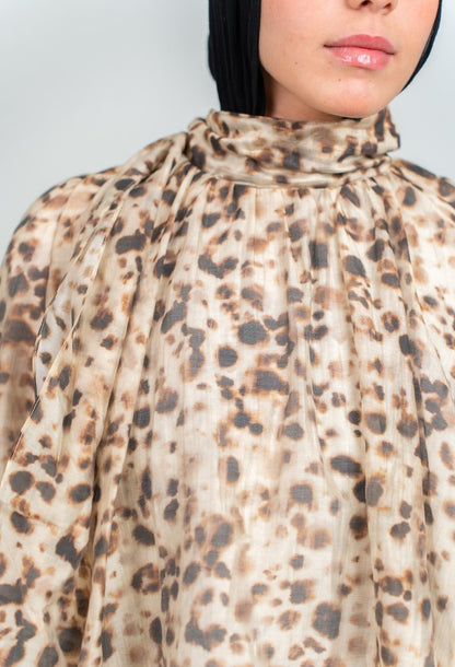 printed chiffon blouse - Leopard Print