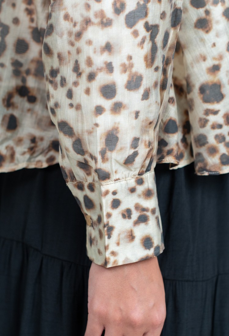 printed chiffon blouse - Leopard Print